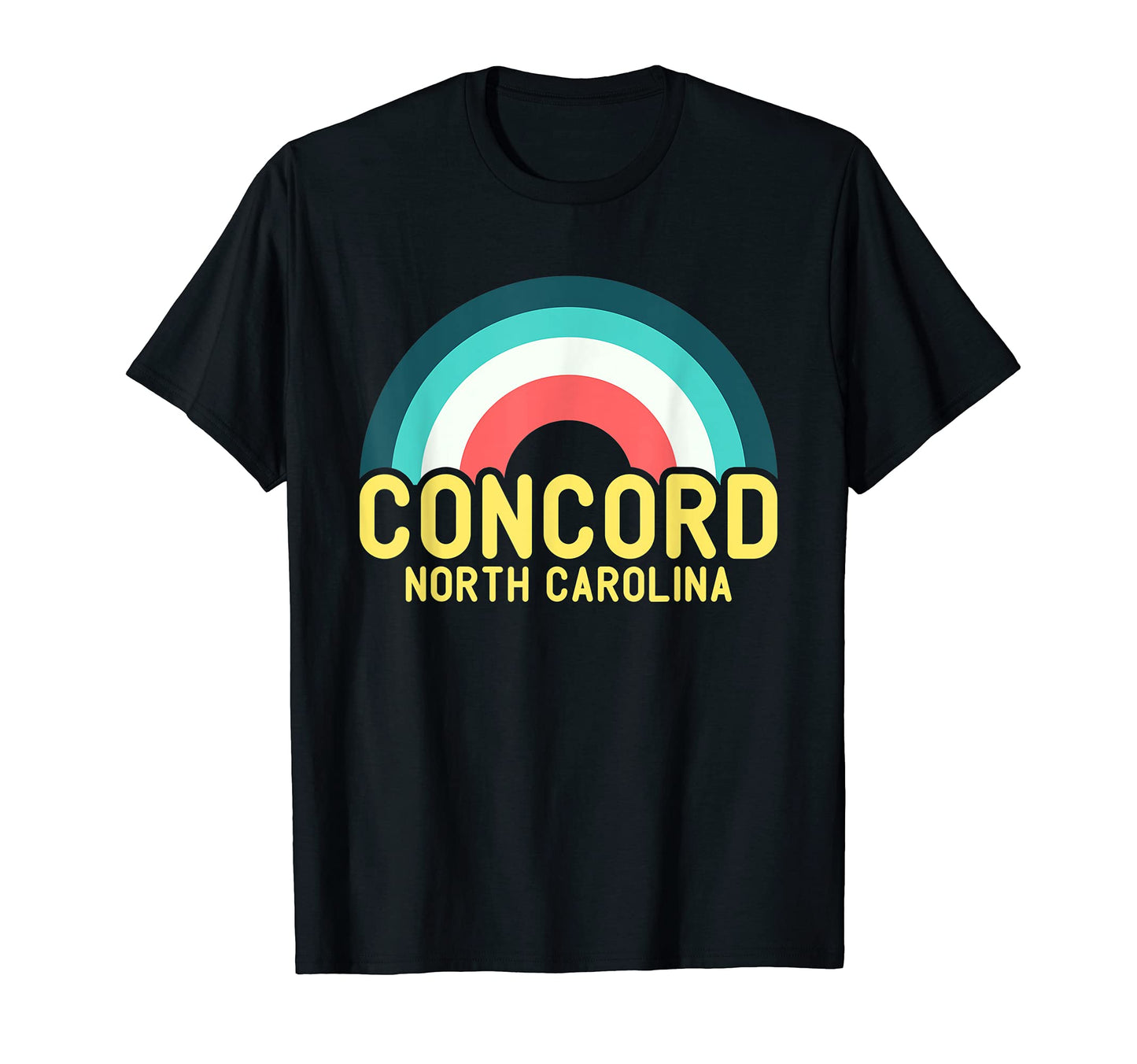 Concord North Carolina Rainbow T-Shirt - Minimalist Print for Adults - T-Shirt, Sweatshirt, Hoodie