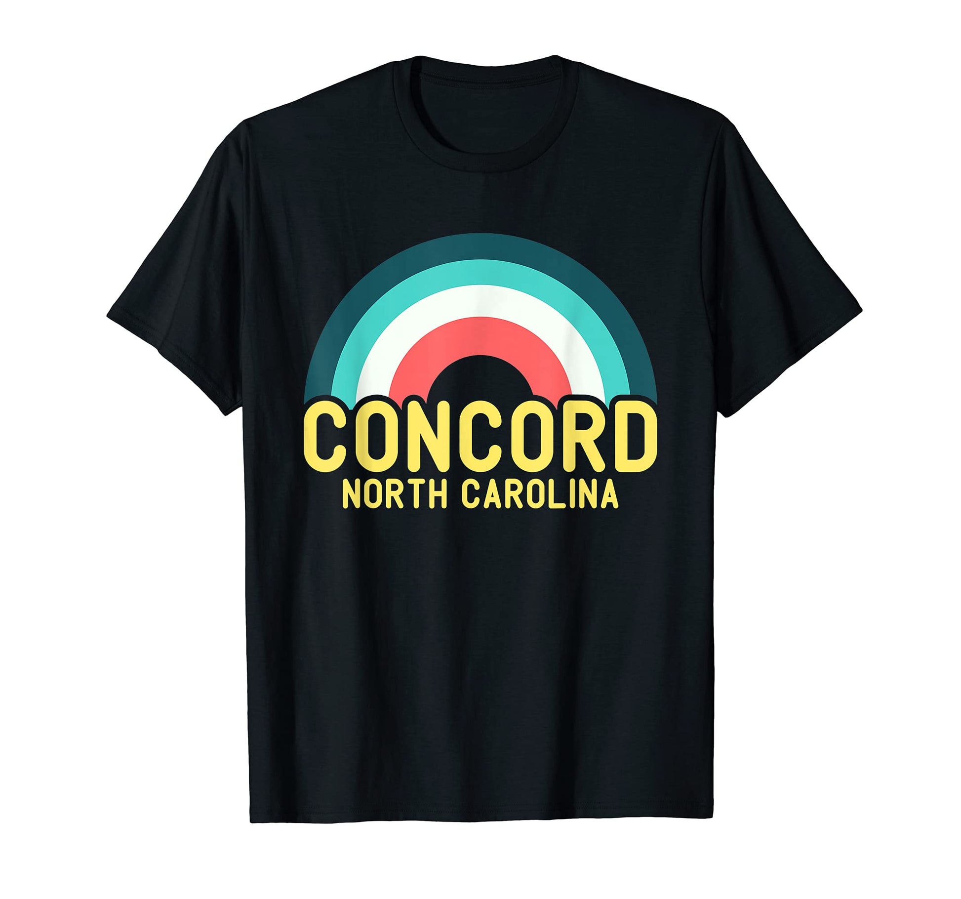 Concord North Carolina Rainbow T-Shirt - Minimalist Print for Adults - T-Shirt, Sweatshirt, Hoodie