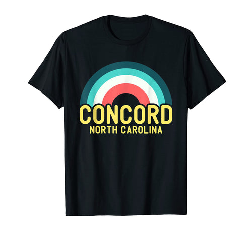 Concord North Carolina Rainbow T-Shirt - Minimalist Print for Adults - T-Shirt, Sweatshirt, Hoodie