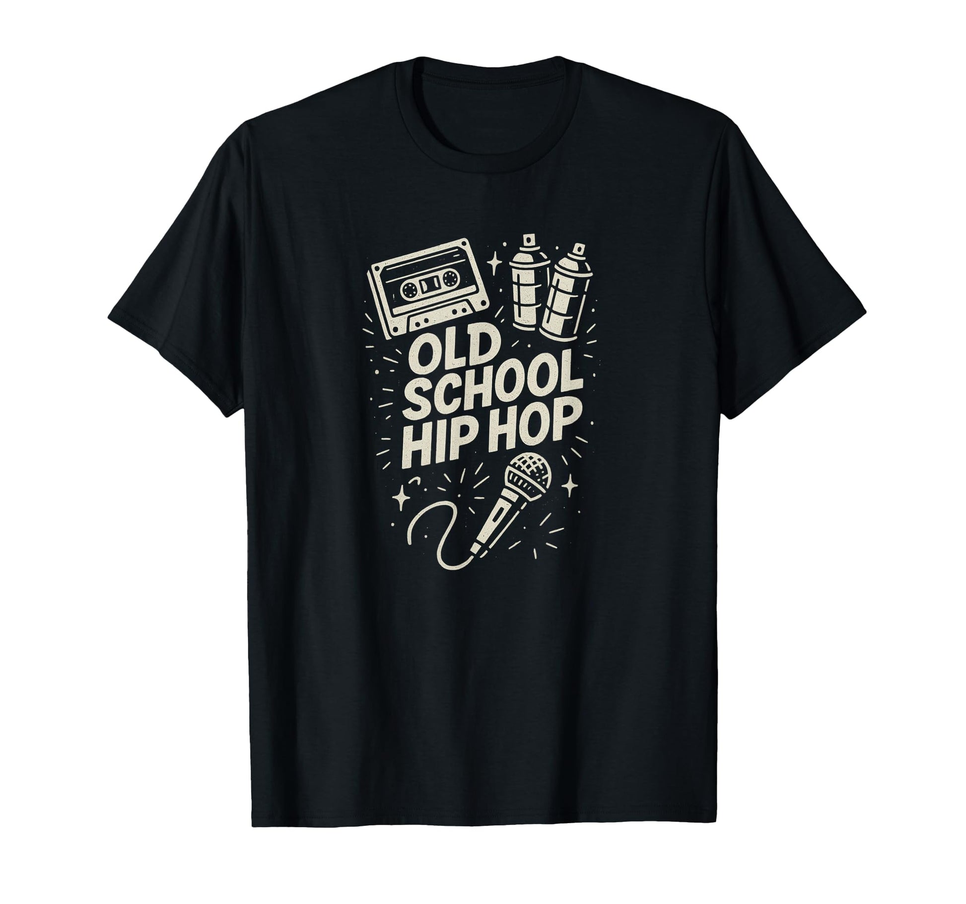 Raised Old School Hip Hop Rap Music T-Shirt - Fun Novelty Design Unisex - T-Shirt, Sweatshirt, Hoodie