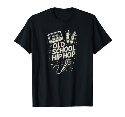 Raised Old School Hip Hop Rap Music T-Shirt - Fun Novelty Design Unisex - T-Shirt, Sweatshirt, Hoodie