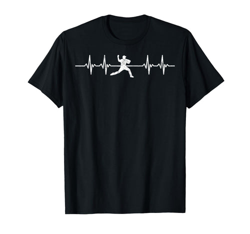 Baseball Player Heartbeat Coach Dad T-Shirt - Minimalist Print Men Women - T-Shirt, Sweatshirt, Hoodie