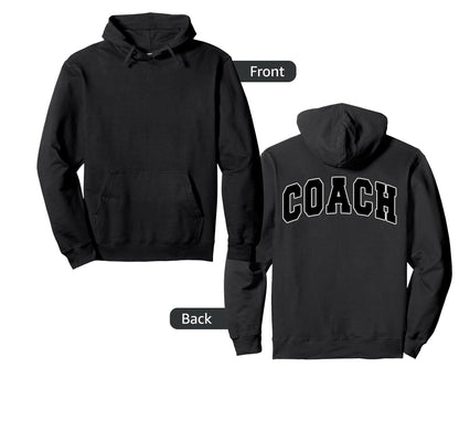 Coach Sports Trainer Varsity Team Black Hoodie - Fun Novelty Design Unisex - T-Shirt, Sweatshirt, Hoodie