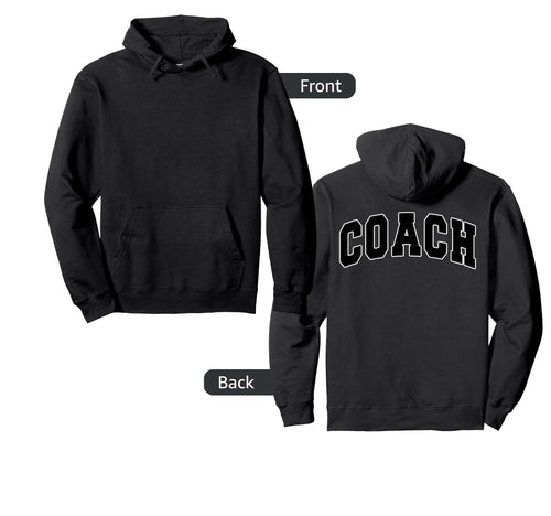 Coach Sports Trainer Varsity Team Black Hoodie - Fun Novelty Design Unisex - T-Shirt, Sweatshirt, Hoodie