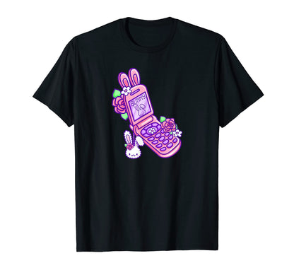 Pastel Goth Flip Phone Vampire Bunny T-Shirt - Custom Art Print for Adults - T-Shirt, Sweatshirt, Hoodie