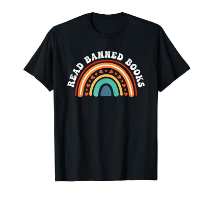 Read Banned Books Boho Rainbow T-Shirt - Graphic Print for Adults - T-Shirt, Sweatshirt, Hoodie