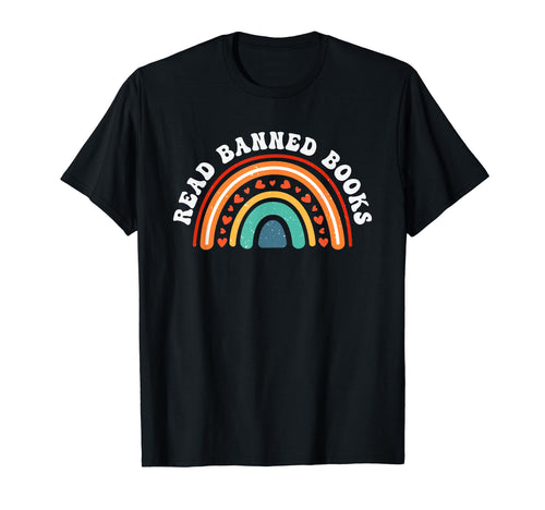 Read Banned Books Boho Rainbow T-Shirt - Graphic Print for Adults - T-Shirt, Sweatshirt, Hoodie
