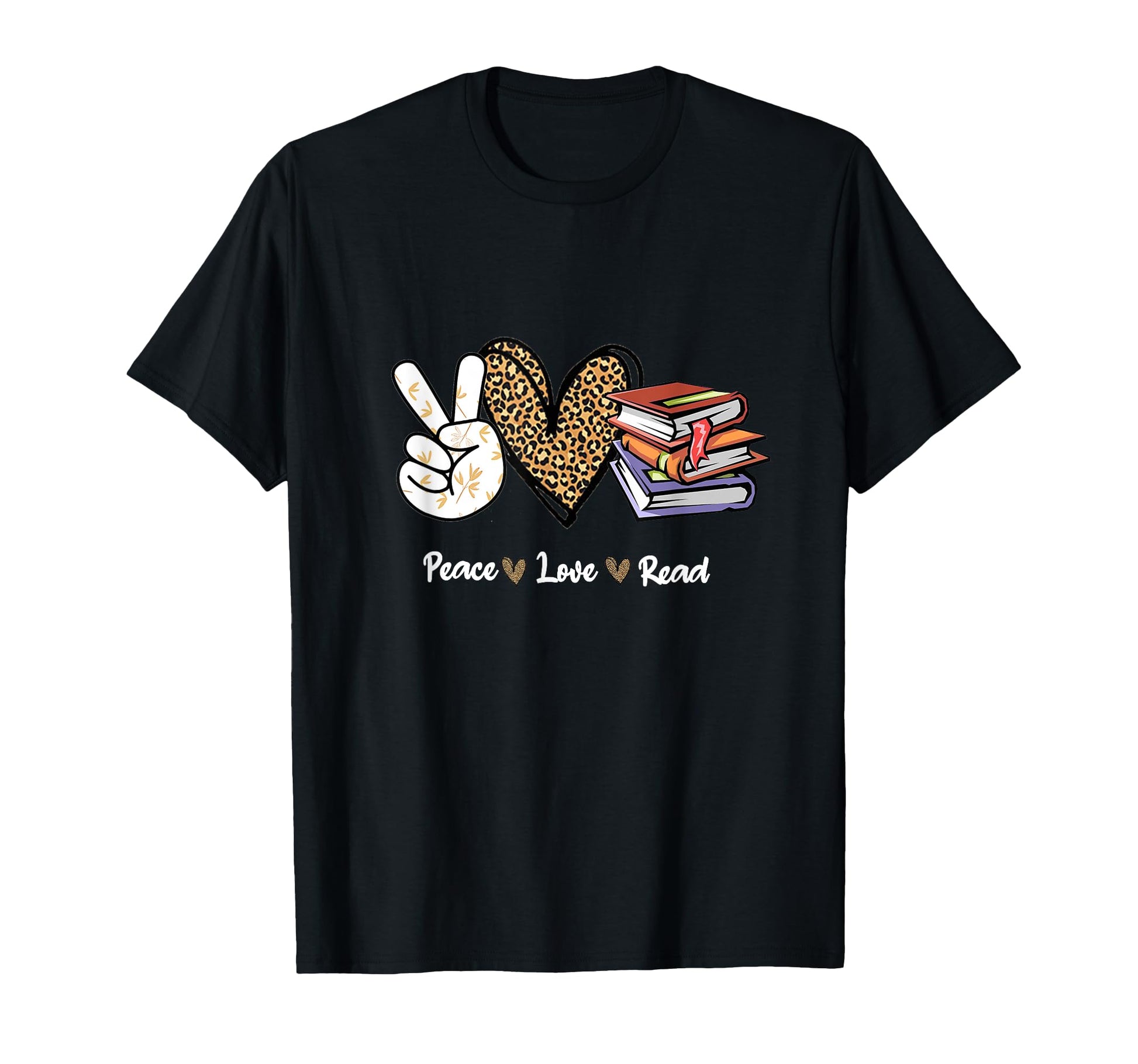 Peace Love Read Books Book Lover Teen T-Shirt - Graphic Print Men Women - T-Shirt, Sweatshirt, Hoodie