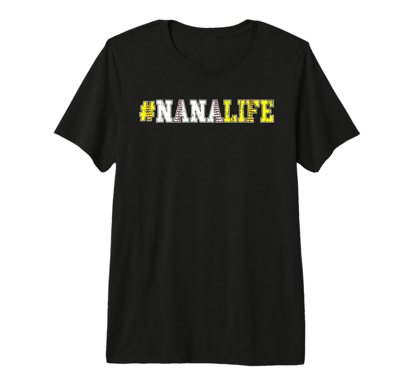 Softball Baseball Nana Life Baseball T-Shirt - Graphic Print for Adults - T-Shirt, Sweatshirt, Hoodie