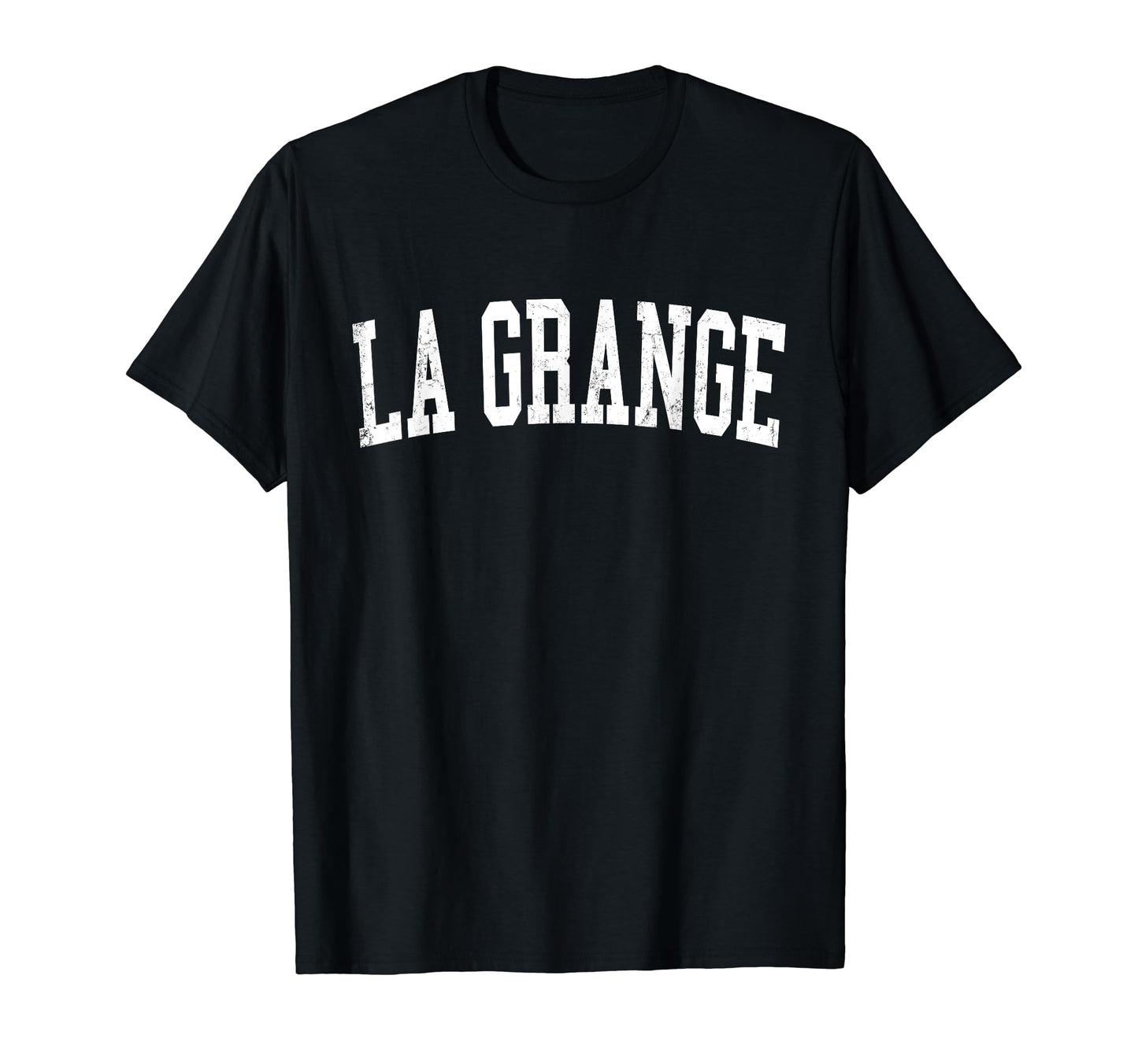 La Grange Il Distressed White Varsity T-Shirt - Trendy Graphic Men Women - T-Shirt, Sweatshirt, Hoodie