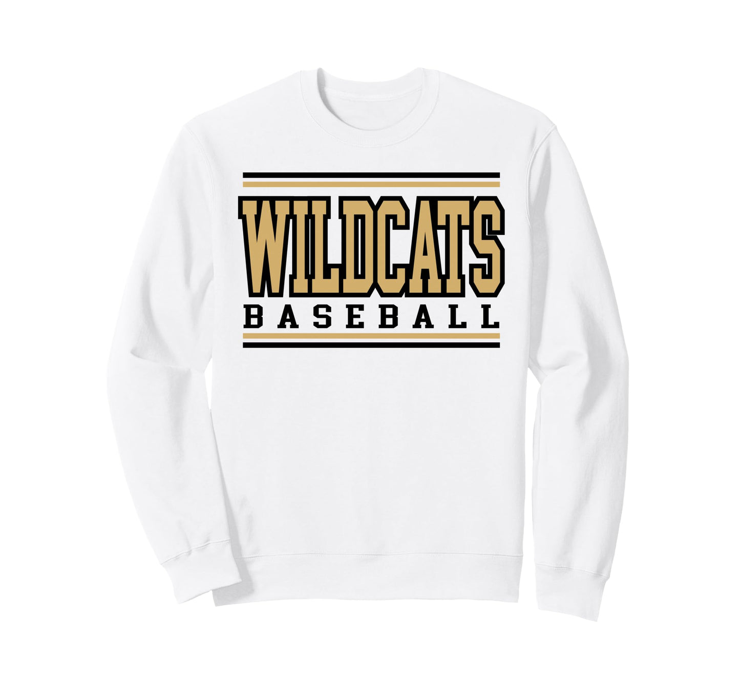 Wildcats Baseball Mom Game Day Gold Sweatshirt - Minimalist Print Unisex - T-Shirt, Sweatshirt, Hoodie