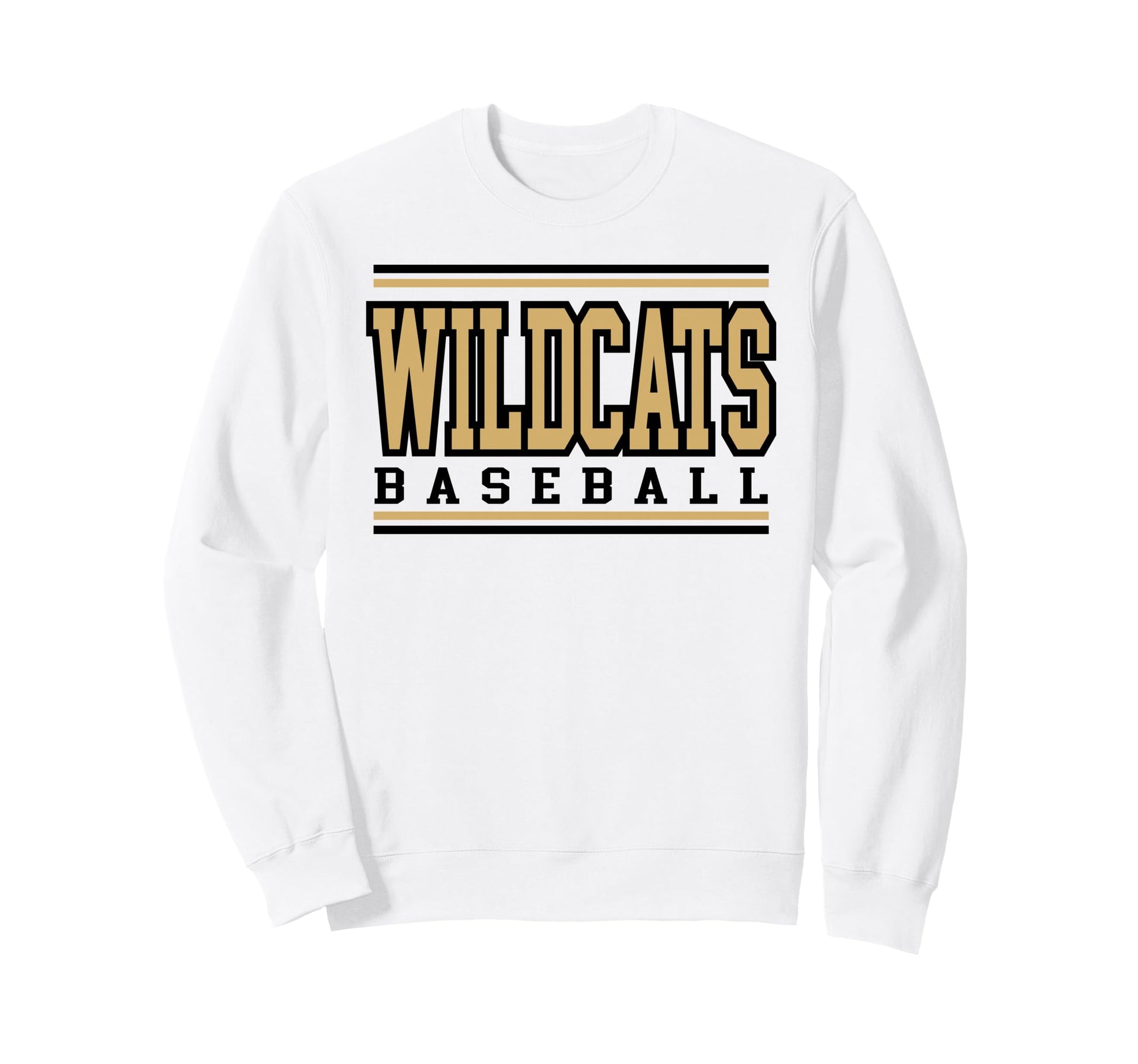 Wildcats Baseball Mom Game Day Gold Sweatshirt - Minimalist Print Unisex - T-Shirt, Sweatshirt, Hoodie