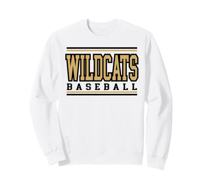 Wildcats Baseball Mom Game Day Gold Sweatshirt - Minimalist Print Unisex - T-Shirt, Sweatshirt, Hoodie