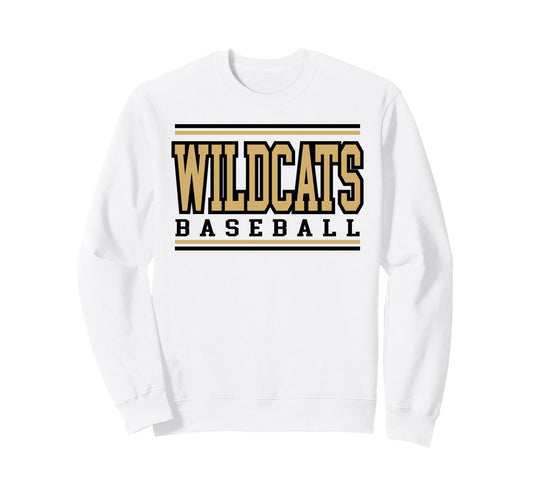 Wildcats Baseball Mom Game Day Gold Sweatshirt - Minimalist Print Unisex - T-Shirt, Sweatshirt, Hoodie