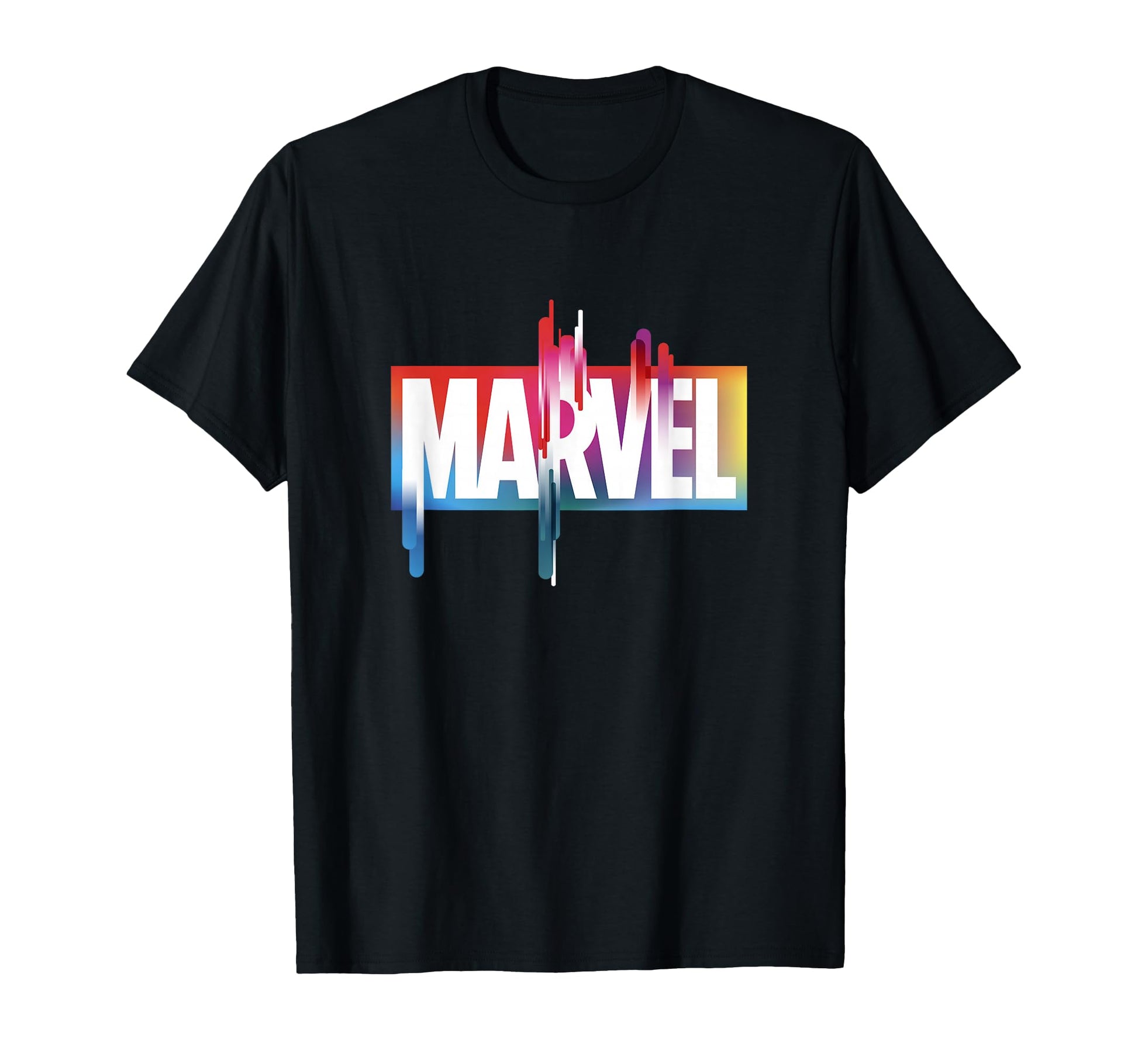 Marvel Comics Rainbow Paint Smear Block T-Shirt - Trendy Graphic Unisex - T-Shirt, Sweatshirt, Hoodie