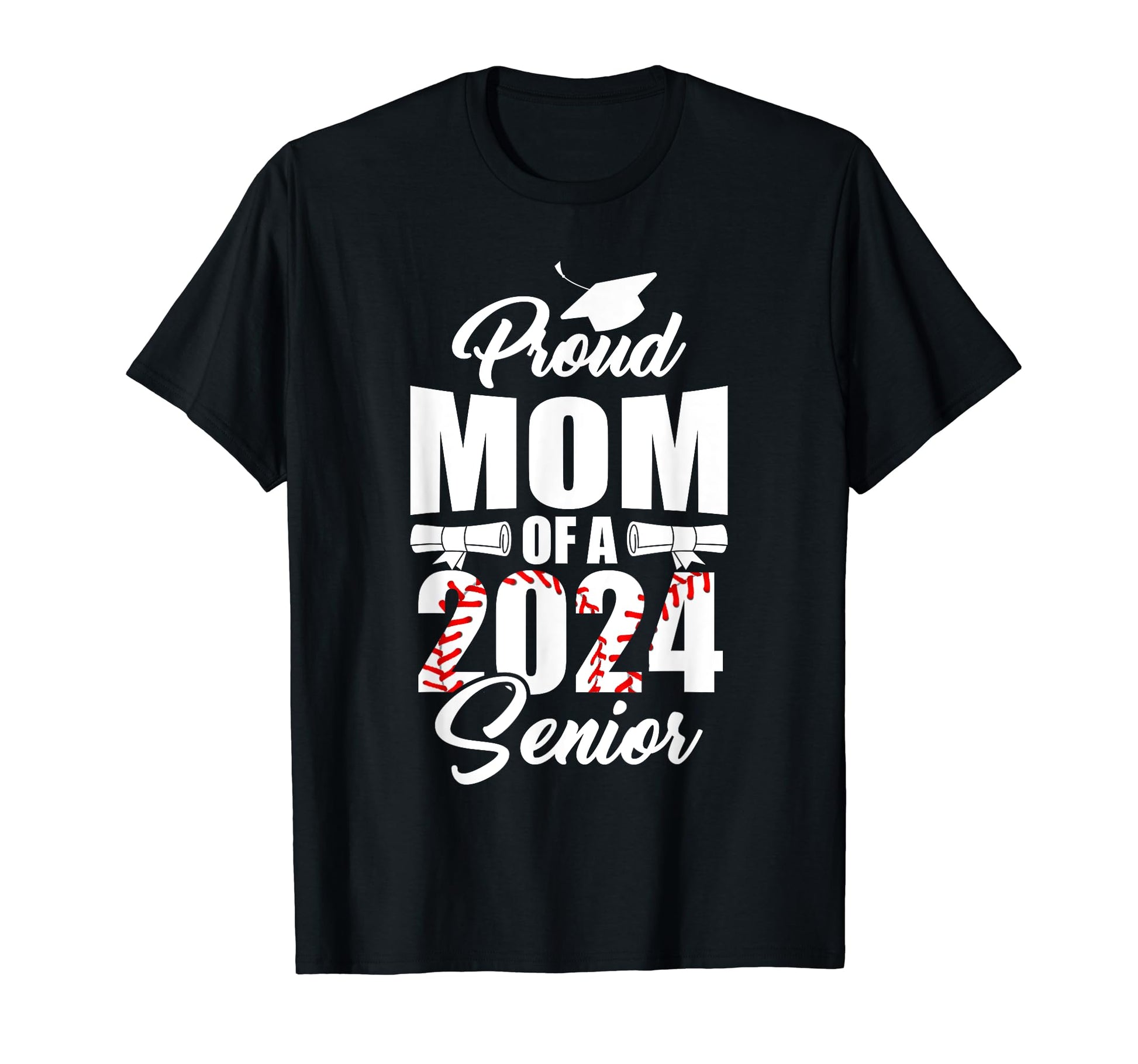 Proud Mom 2024 Baseball Graduate T-Shirt - Aesthetic Graphic Men Women - T-Shirt, Sweatshirt, Hoodie