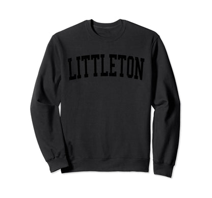 Littleton Co Distressed Black Sweatshirt - Fun Novelty Design Unisex - T-Shirt, Sweatshirt, Hoodie