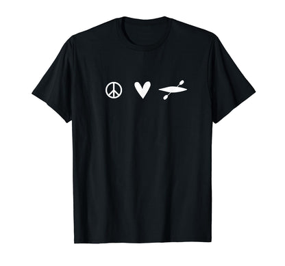 Peace Love Kayak Vsw T-Shirt - Minimalist Print for Adults - T-Shirt, Sweatshirt, Hoodie