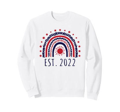 Est 2022 Rainbow Established 2022 Sweatshirt - Graphic Print Men Women - T-Shirt, Sweatshirt, Hoodie