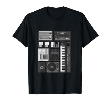 Old School Hip Hop Analog Producer T-Shirt - Aesthetic Graphic Unisex - T-Shirt, Sweatshirt, Hoodie