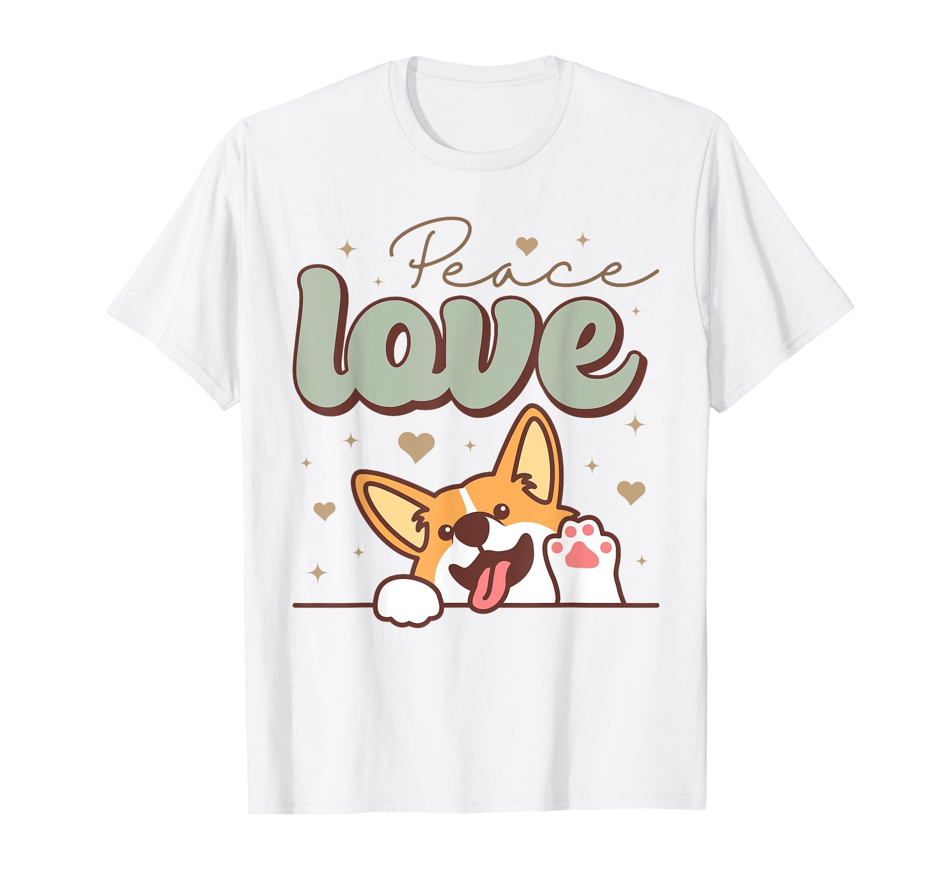 Peace Love Corgi Mothers Day Corgi T-Shirt - Aesthetic Graphic for Adults - T-Shirt, Sweatshirt, Hoodie