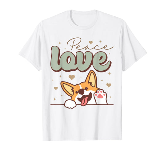 Peace Love Corgi Mothers Day Corgi T-Shirt - Aesthetic Graphic for Adults - T-Shirt, Sweatshirt, Hoodie