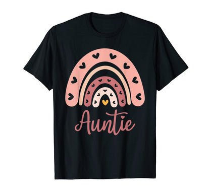 Auntie Birthday Rainbow Boho Auntie T-Shirt - Custom Art Print for Adults - T-Shirt, Sweatshirt, Hoodie