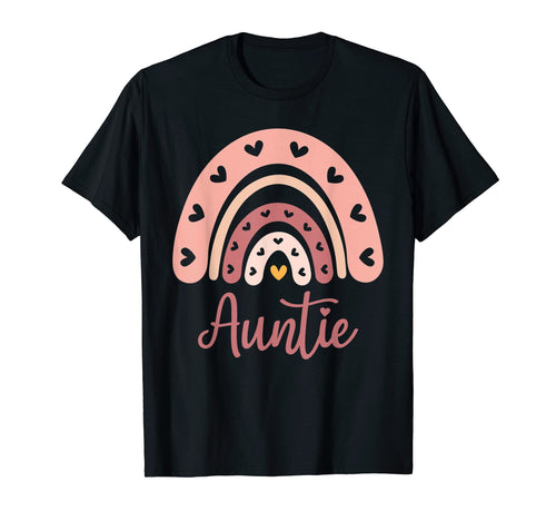 Auntie Birthday Rainbow Boho Auntie T-Shirt - Custom Art Print for Adults - T-Shirt, Sweatshirt, Hoodie