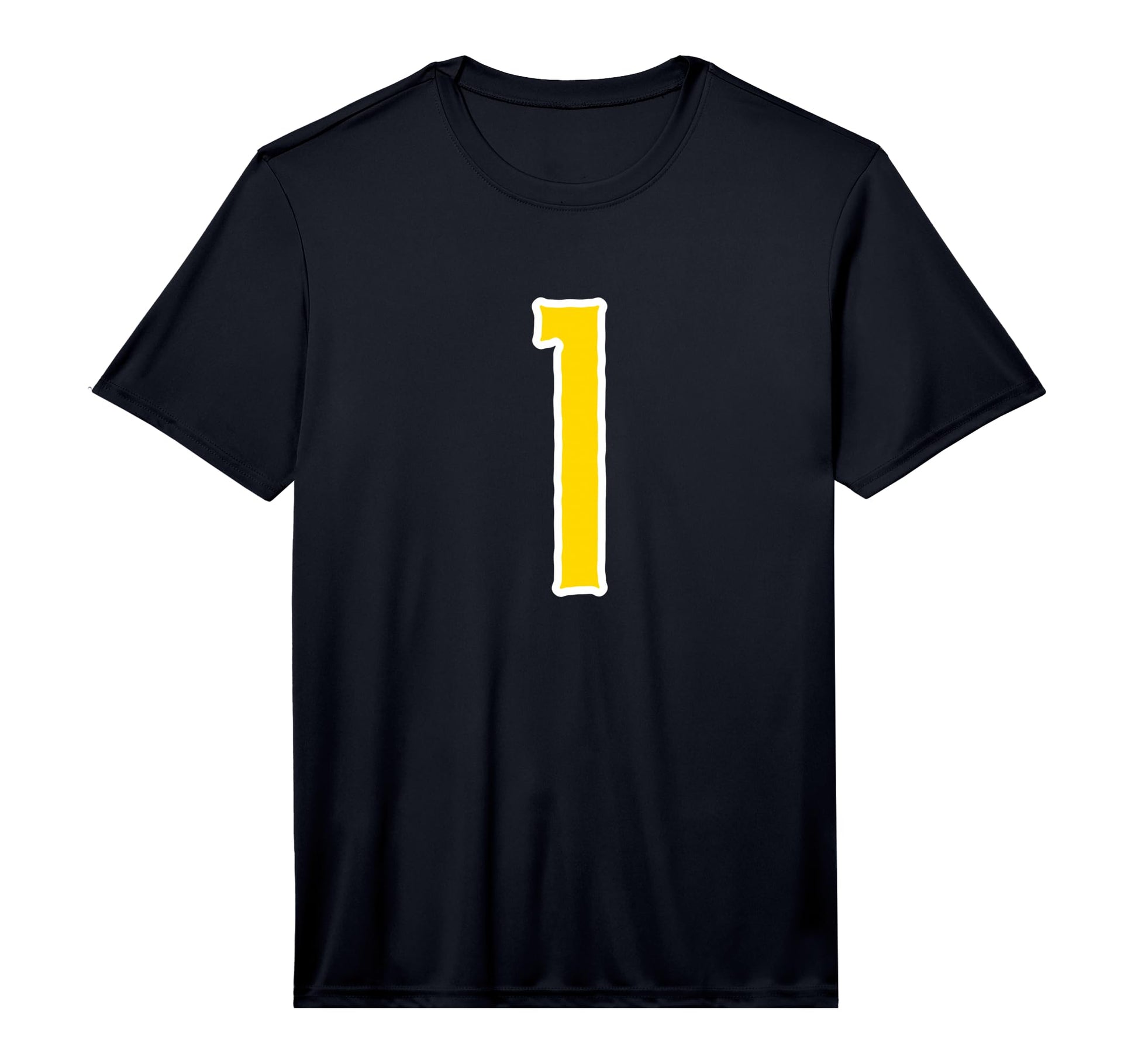 1 Jersey Yellow White Sports Team T-Shirt - Aesthetic Graphic Men Women - T-Shirt, Sweatshirt, Hoodie