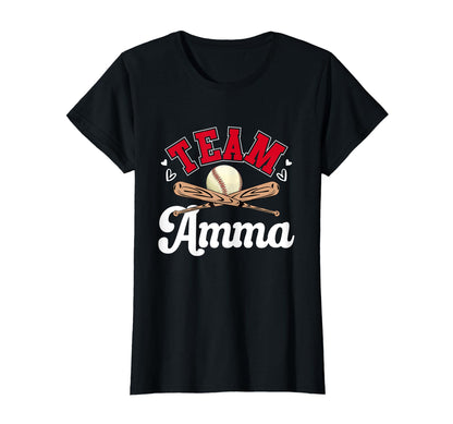 Team Amma Mothers Day Baseball T-Shirt - Casual Everyday Wear Men Women - T-Shirt, Sweatshirt, Hoodie