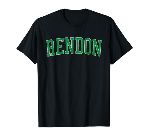 Rendon Tx Distressed Green Varsity T-Shirt - Fun Novelty Design Unisex - T-Shirt, Sweatshirt, Hoodie
