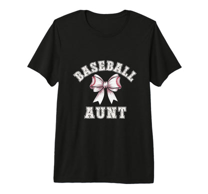 Coquette Baseball Aunt Bow Game Day Tri T-Shirt - Trendy Graphic Men Women - T-Shirt, Sweatshirt, Hoodie