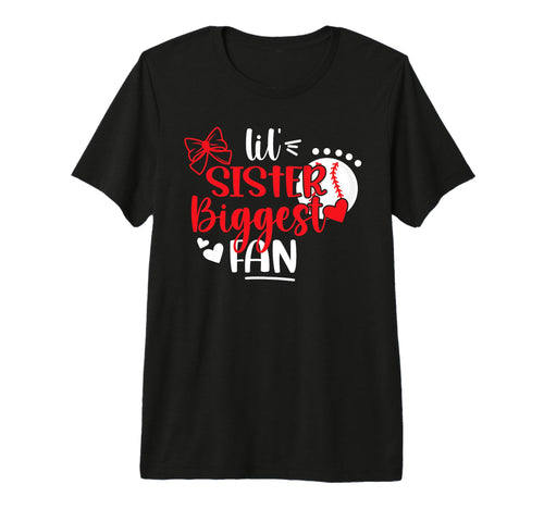 Lil Sister Baseball Sister Baseball T-Shirt - Aesthetic Graphic Unisex - T-Shirt, Sweatshirt, Hoodie