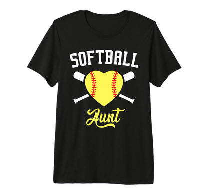 Softball Aunt Family Softball Player T-Shirt - Graphic Print for Adults - T-Shirt, Sweatshirt, Hoodie