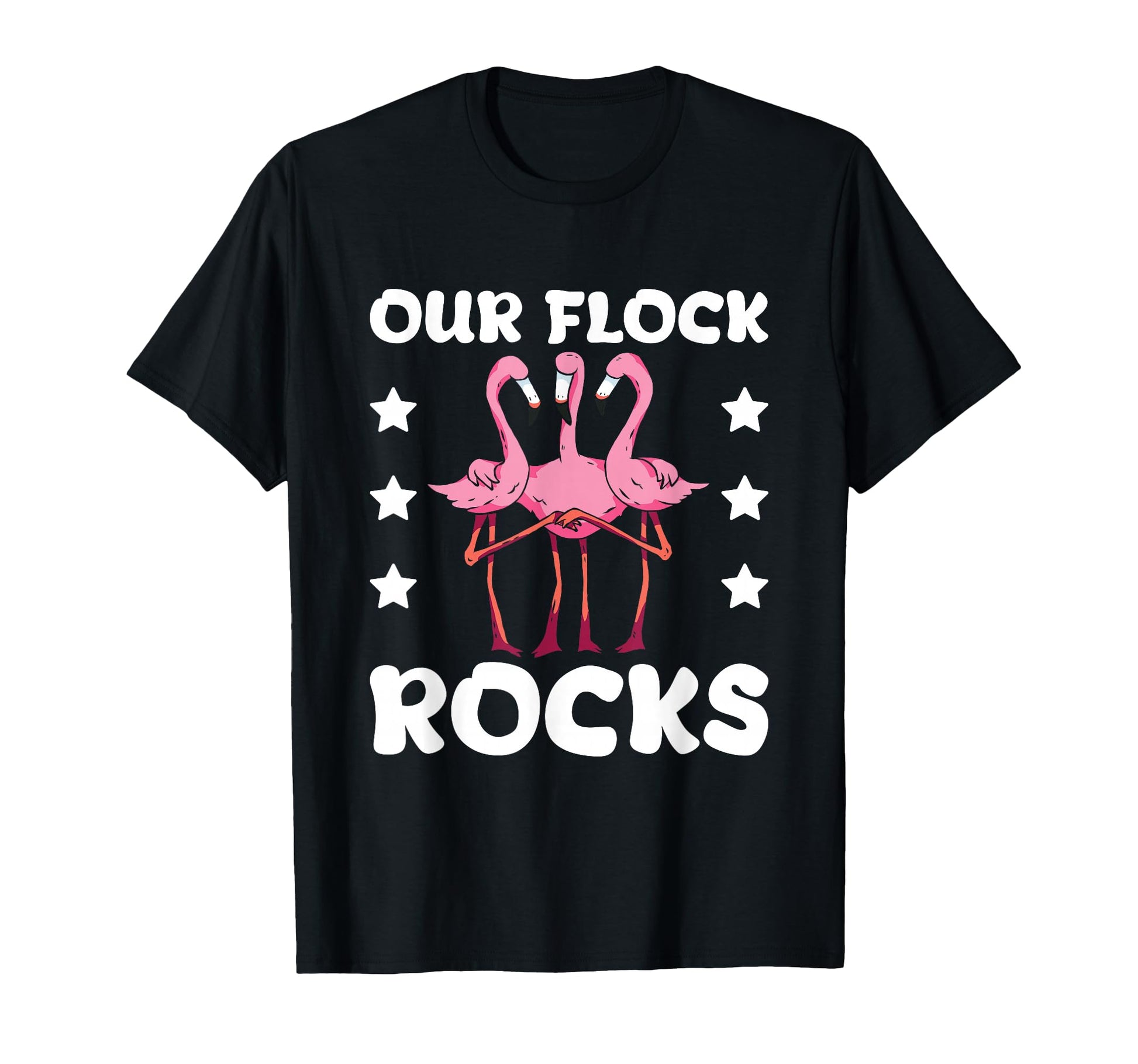 Our Flock Rocks Flamingo Bird Lover T-Shirt - Streetwear Style for Adults - T-Shirt, Sweatshirt, Hoodie