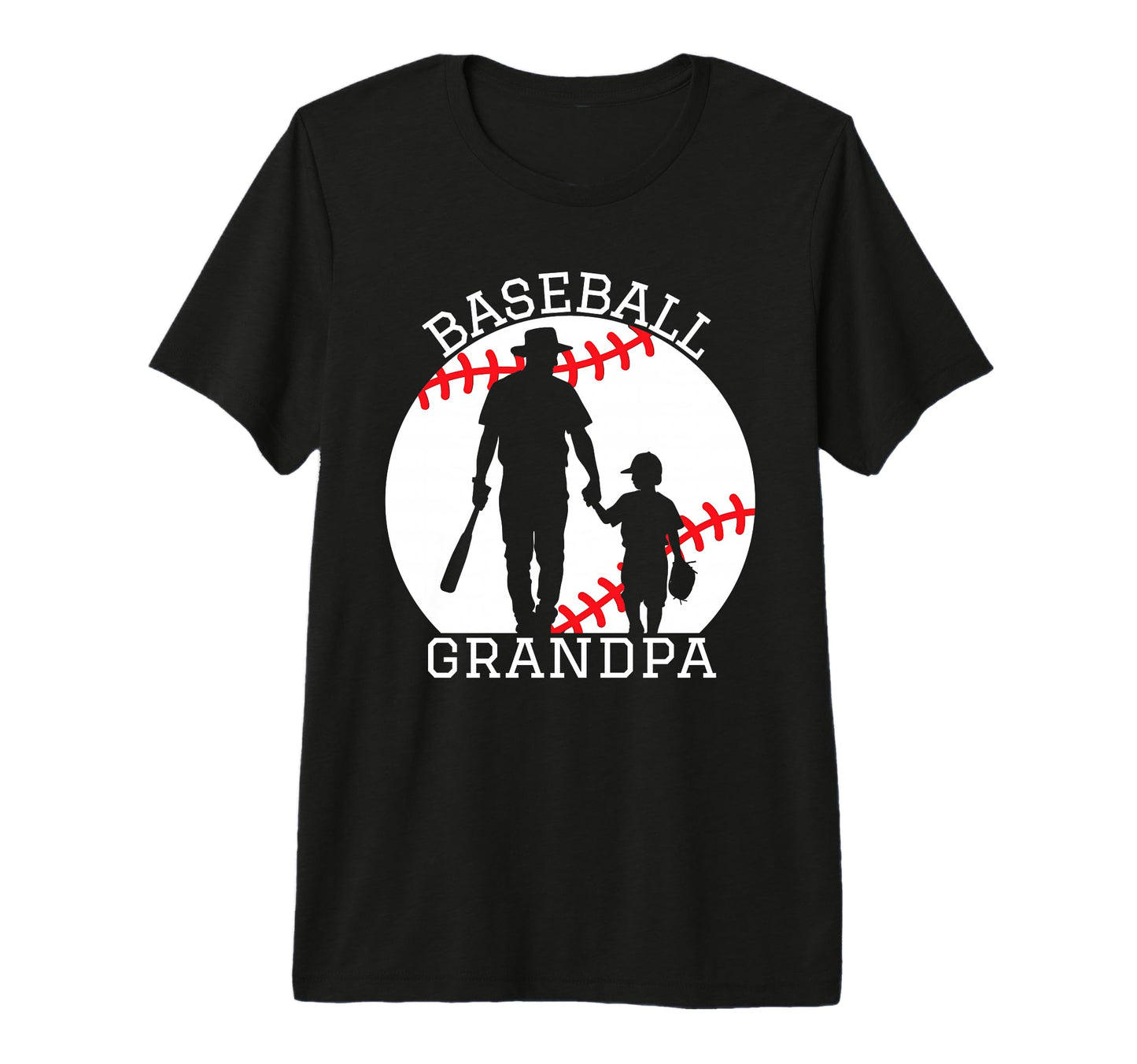 Baseball Grandpa Silhouette Tri T-Shirt - Aesthetic Graphic for Adults - T-Shirt, Sweatshirt, Hoodie