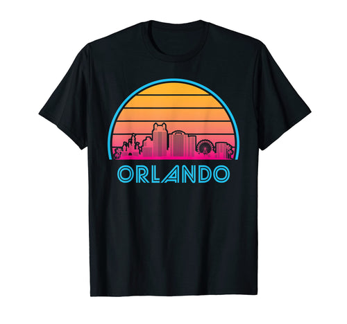 Orlando Florida Skyline City Sunset T-Shirt - Graphic Print Men Women - T-Shirt, Sweatshirt, Hoodie