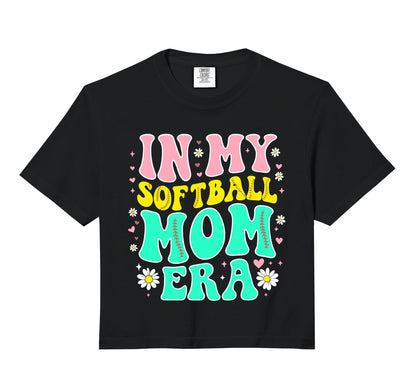 My Softball Mom Era Softball Mama Hoodie - Minimalist Print for Adults - T-Shirt, Sweatshirt, Hoodie