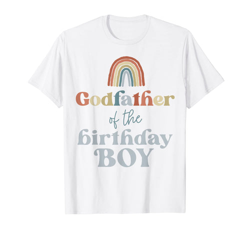 Mens Godfather Birthday Boho Rainbow Party T-Shirt - Trendy Graphic Unisex - T-Shirt, Sweatshirt, Hoodie