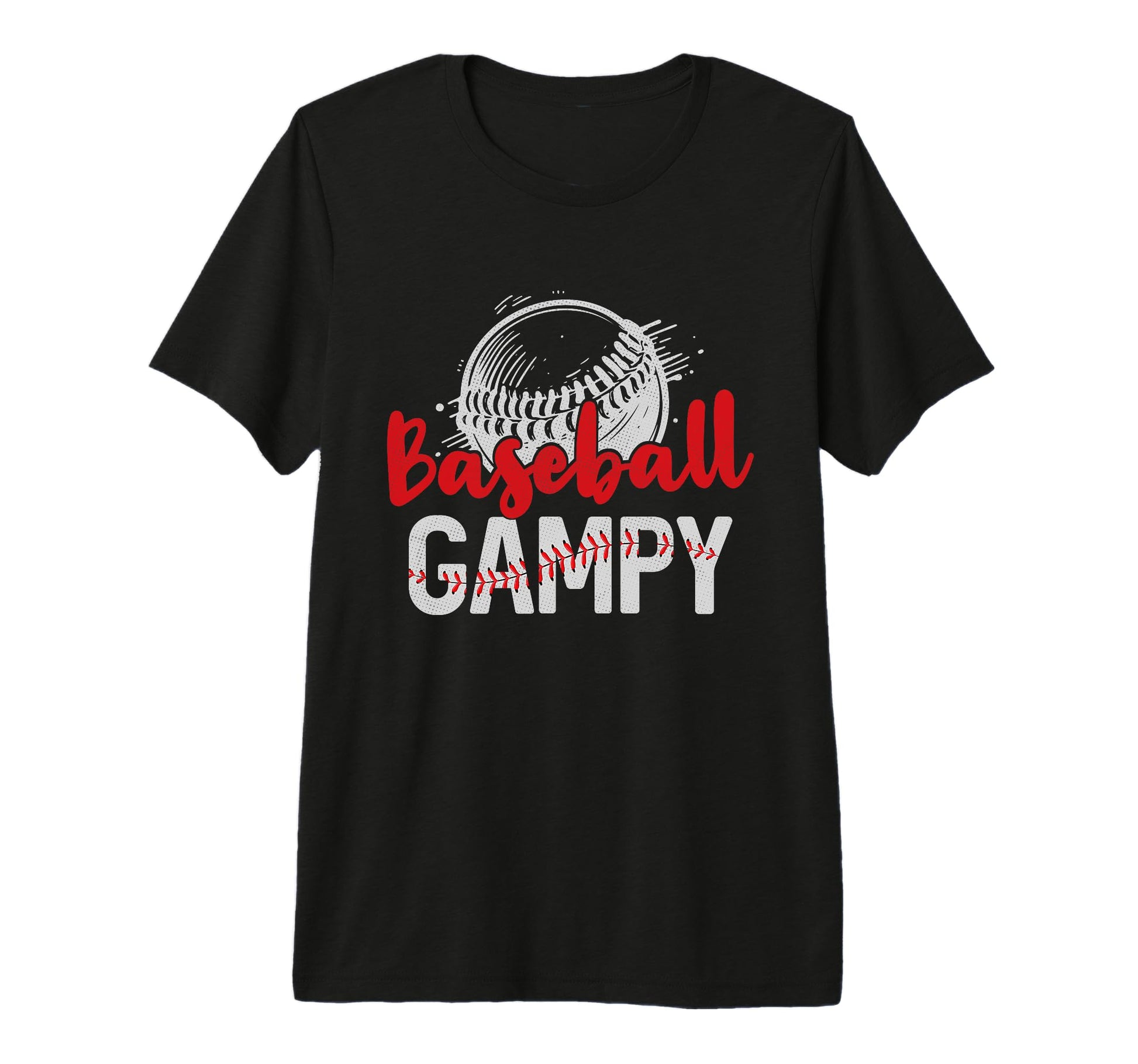 Mens Baseball Gampy Fathers Day Dad T-Shirt - Graphic Print Men Women - T-Shirt, Sweatshirt, Hoodie