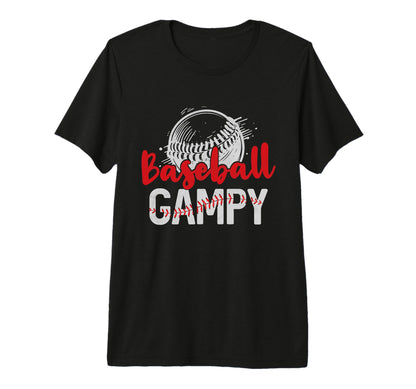 Mens Baseball Gampy Fathers Day Dad T-Shirt - Graphic Print Men Women - T-Shirt, Sweatshirt, Hoodie