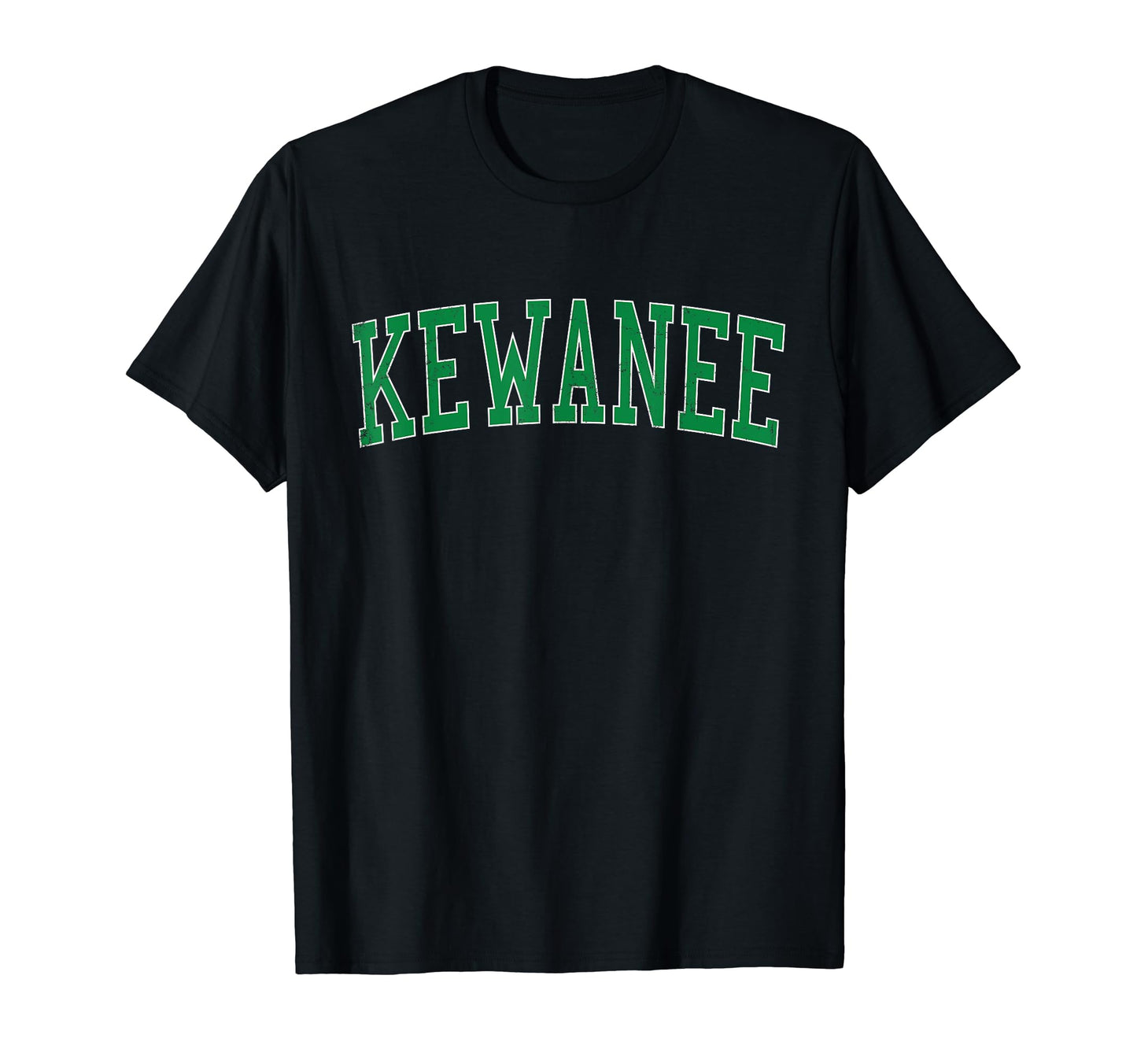 Kewanee Il Distressed Green Varsity T-Shirt - Trendy Graphic Unisex - T-Shirt, Sweatshirt, Hoodie