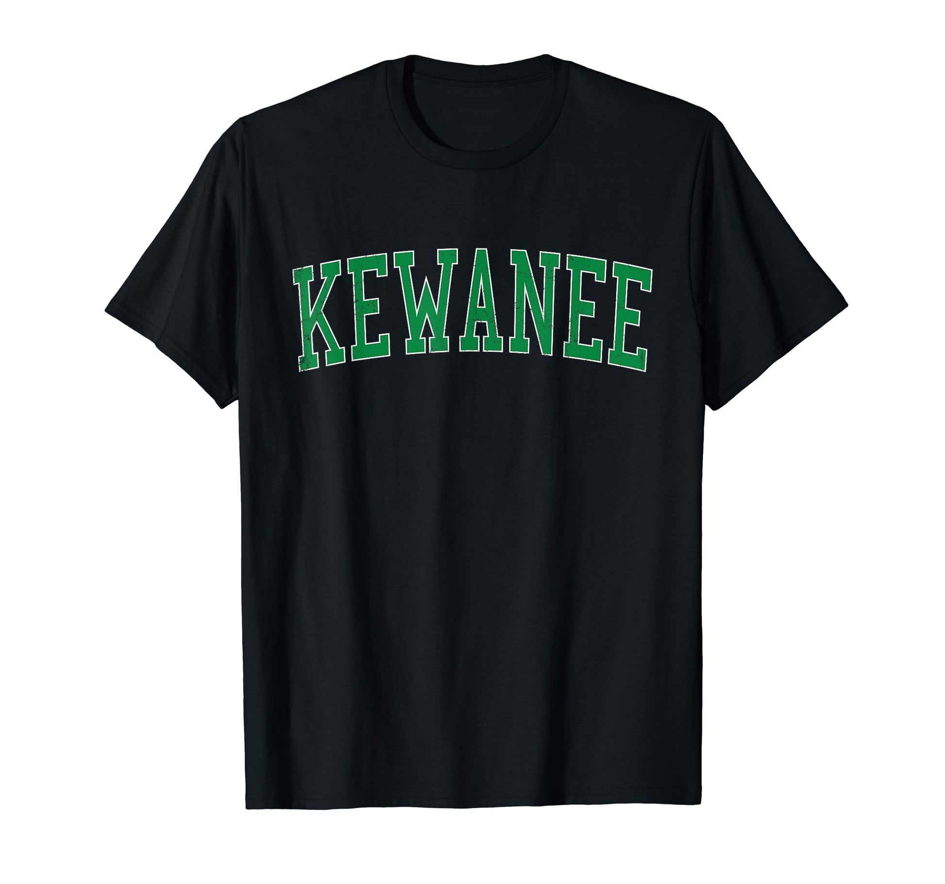 Kewanee Il Distressed Green Varsity T-Shirt - Trendy Graphic Unisex - T-Shirt, Sweatshirt, Hoodie