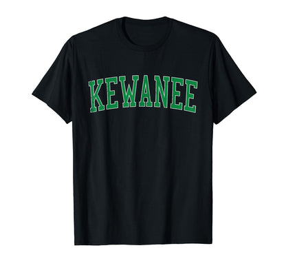 Kewanee Il Distressed Green Varsity T-Shirt - Trendy Graphic Unisex - T-Shirt, Sweatshirt, Hoodie