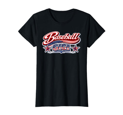 Baseball Gigi Usa Flag Patriotic July T-Shirt - Custom Art Print Men Women - T-Shirt, Sweatshirt, Hoodie