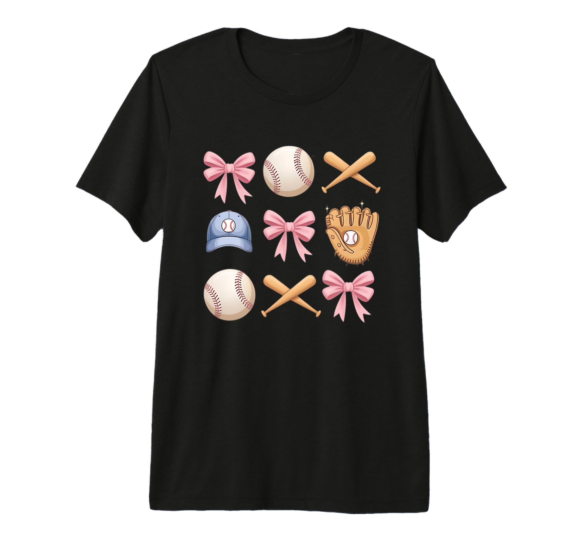 Baseball Coquette Bow Mom Sister Tri Blend T-Shirt - Unique Graphic Unisex - T-Shirt, Sweatshirt, Hoodie