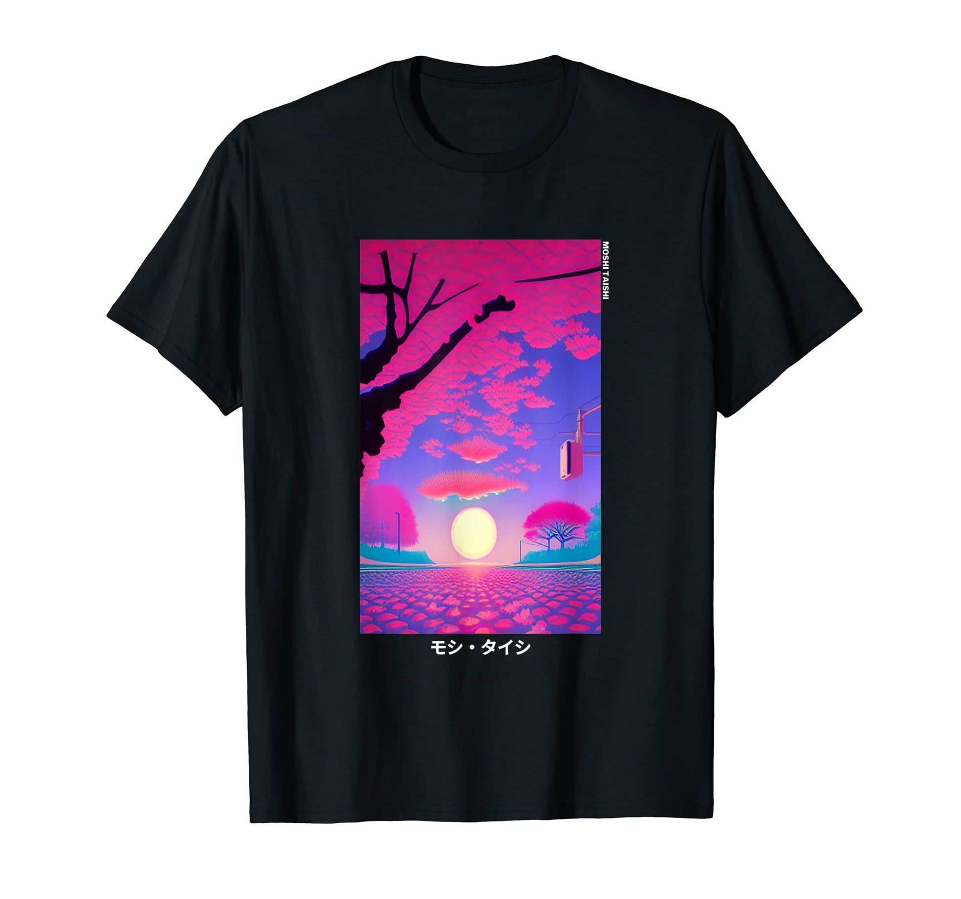 90S Japanese Vaporwave Art Cherry Blossom T-Shirt - Novelty Apparel Unisex - T-Shirt, Sweatshirt, Hoodie