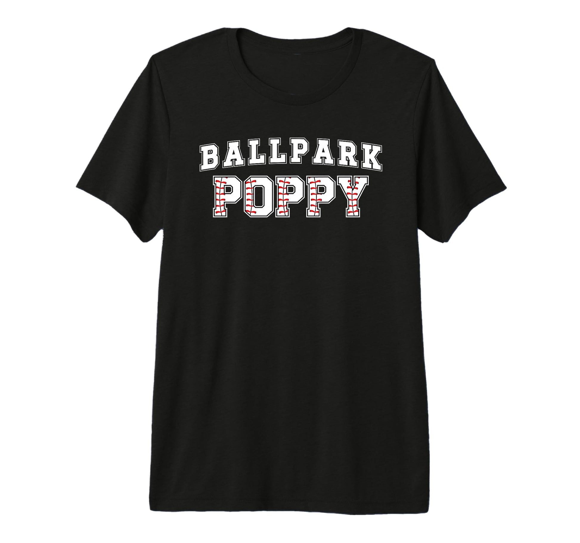 Mens Ballpark Poppy Baseball Poppy T-Shirt - Fun Novelty Design Unisex - T-Shirt, Sweatshirt, Hoodie