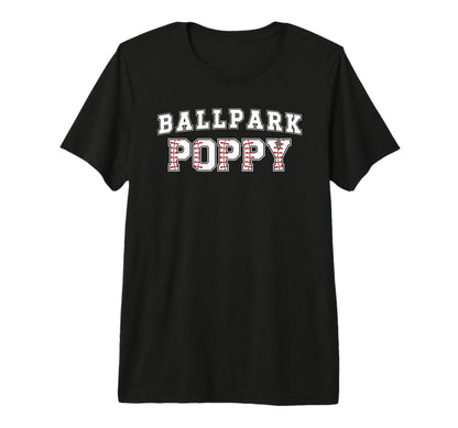 Mens Ballpark Poppy Baseball Poppy T-Shirt - Fun Novelty Design Unisex - T-Shirt, Sweatshirt, Hoodie