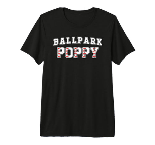 Mens Ballpark Poppy Baseball Poppy T-Shirt - Fun Novelty Design Unisex - T-Shirt, Sweatshirt, Hoodie